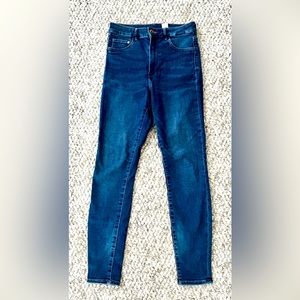 H&M High Rise Waist Skinny Blue Jeggings